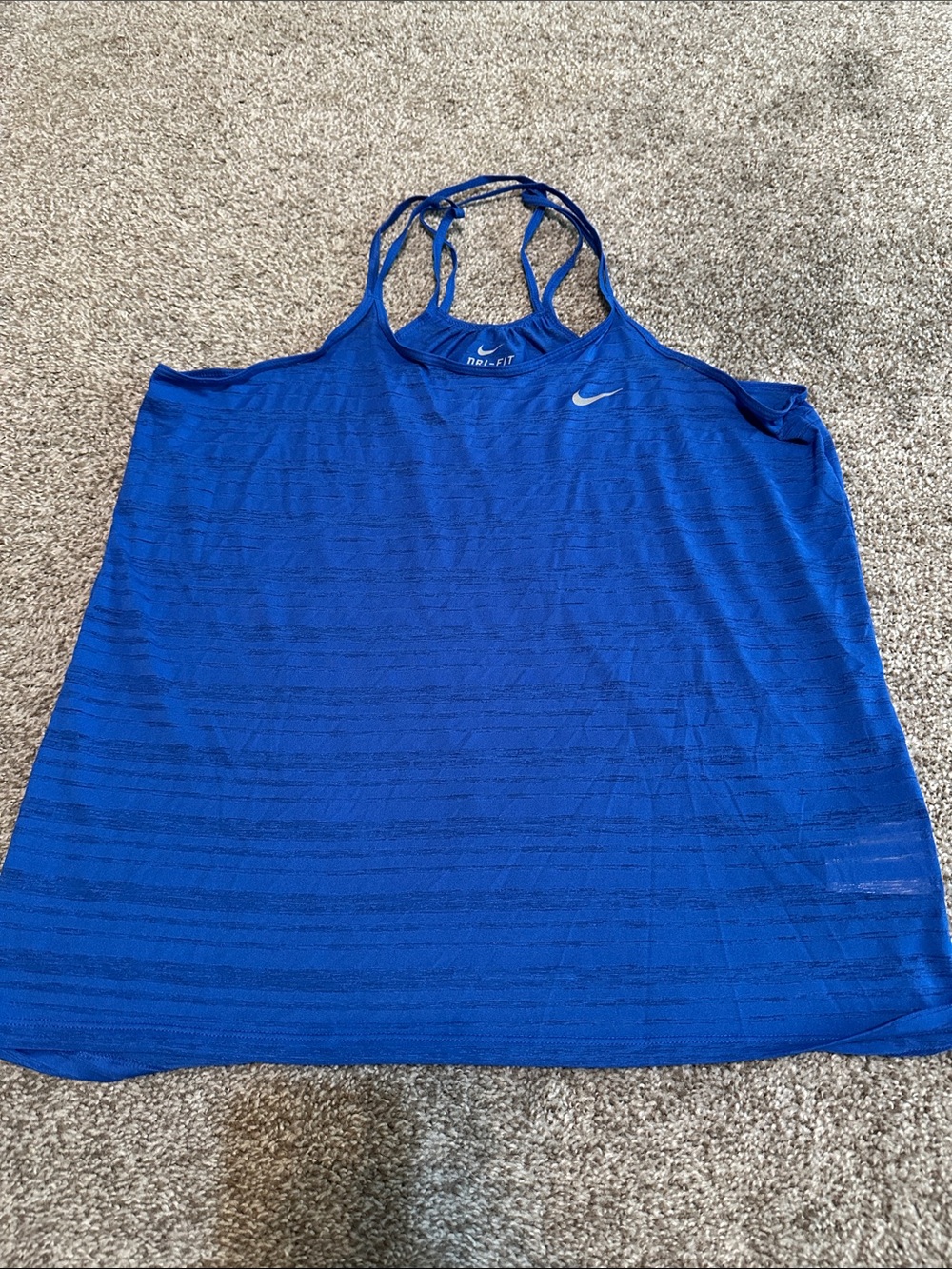 Nike Women's Bright Blue Strappy Performance Tank